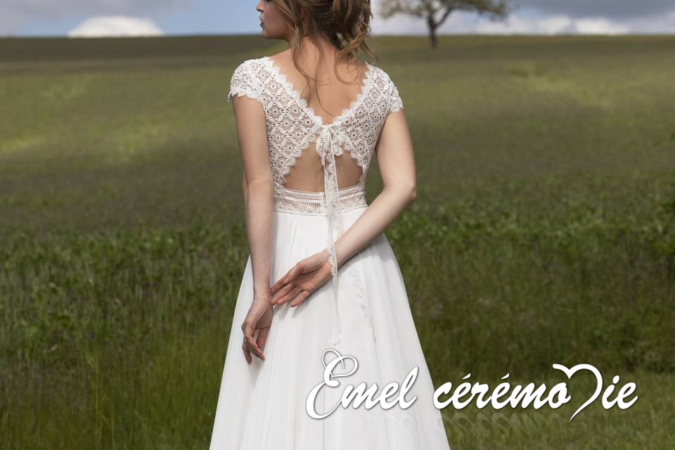 22-09 dos robe de mariee ivoire emel ceremonie - Emel Cérémonie Emel Cérémonie